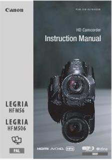Canon Legria HF M506 manual. Camera Instructions.